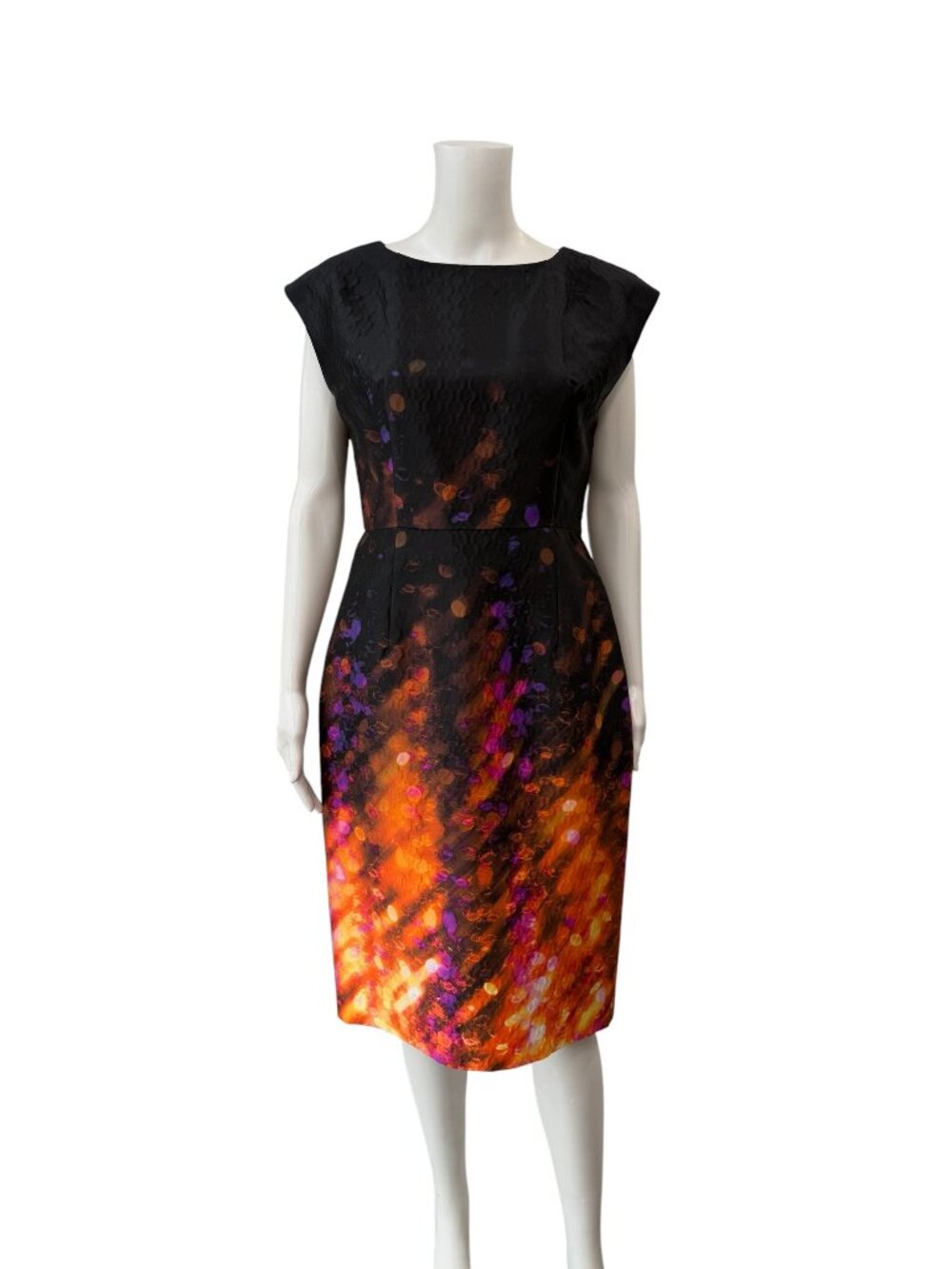 $3680 Prada 2018 FW Black Multi Sheath Dress size 8-10/M-L AS IS